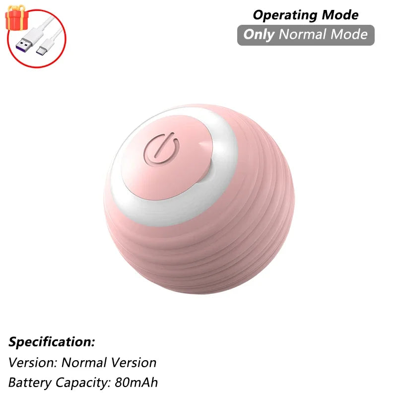 Automatic Rolling Cat Ball (2-Pack), Motion Activated Toy with Tail