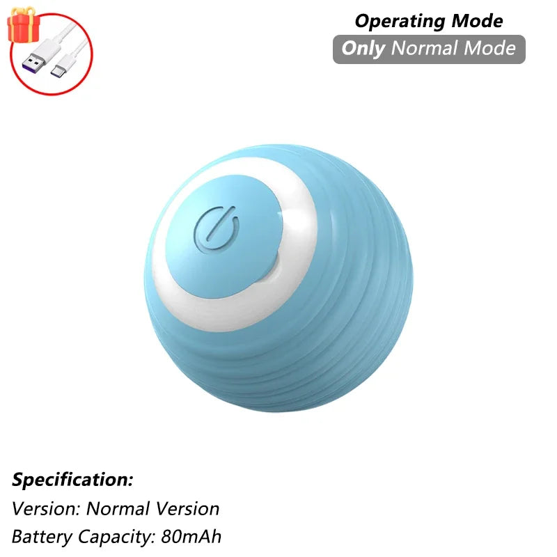 Automatic Rolling Cat Ball (2-Pack), Motion Activated Toy with Tail