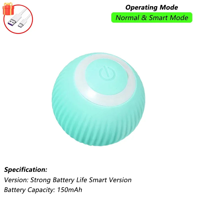 Automatic Rolling Cat Ball (2-Pack), Motion Activated Toy with Tail